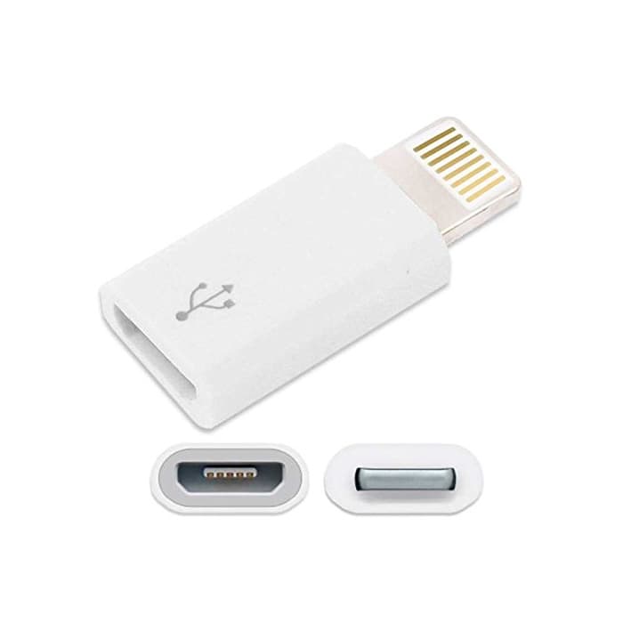 Electronic Ociodual Adaptador Conversor de Micro USB a 8 Pin Compatible con iPhone