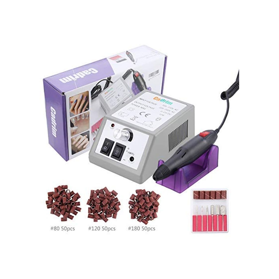 Producto Cadrim Torno para Uñas Profesional para Manicura y Pedicura Eléctrica del Taladro