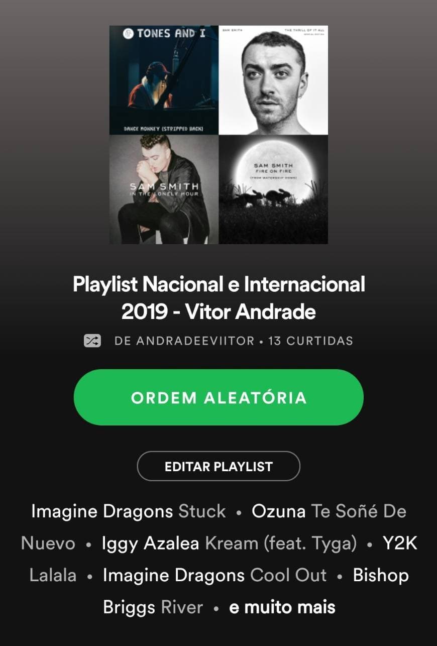 Music Playlist internacional