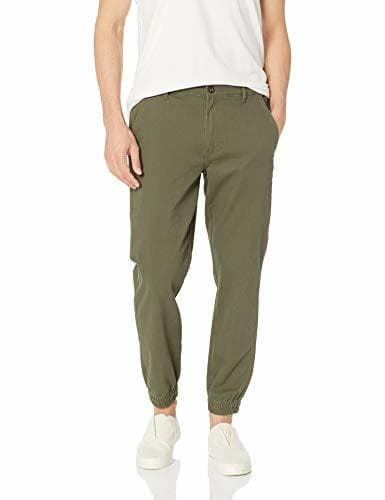 Product Amazon Essentials - Pantalones deportivos ajustados para hombre, Verde oliva, US S