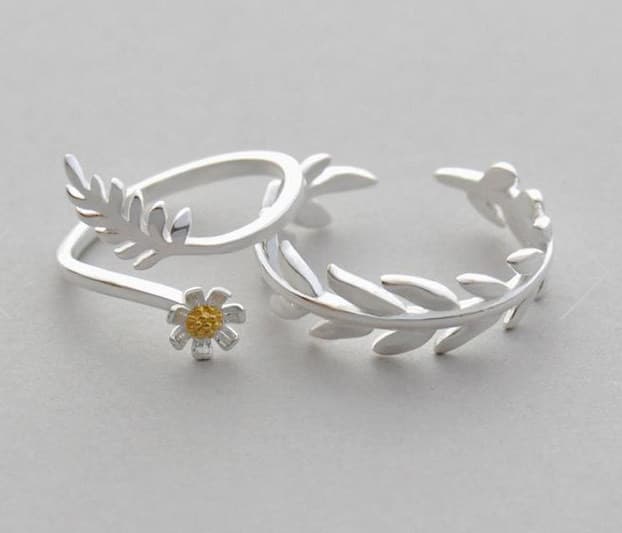 Producto Misty and Molly Gesang Flower Couple’s Rings 