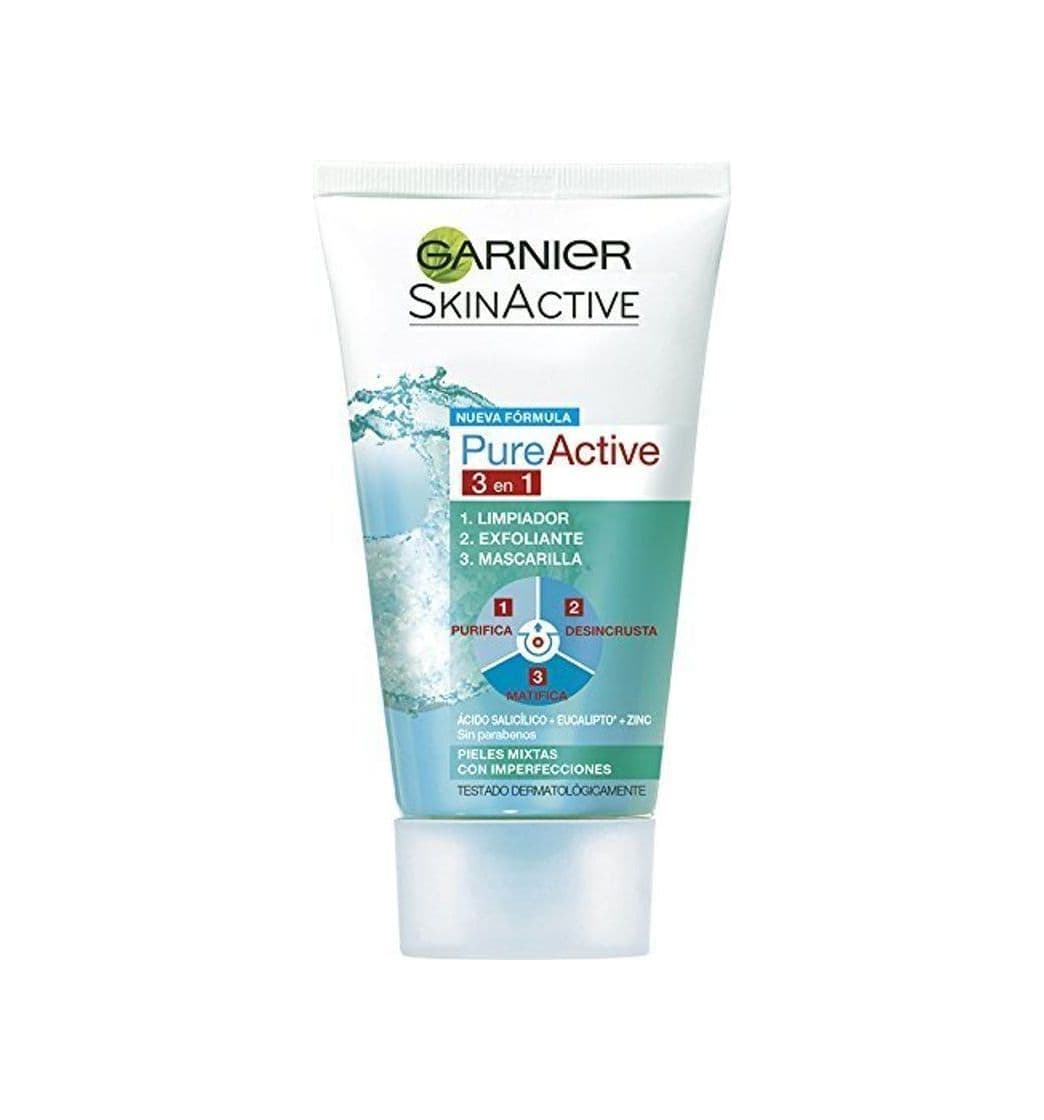 Belleza Garnier Skin Active - Pure Active 3 en 1 - Limpiador