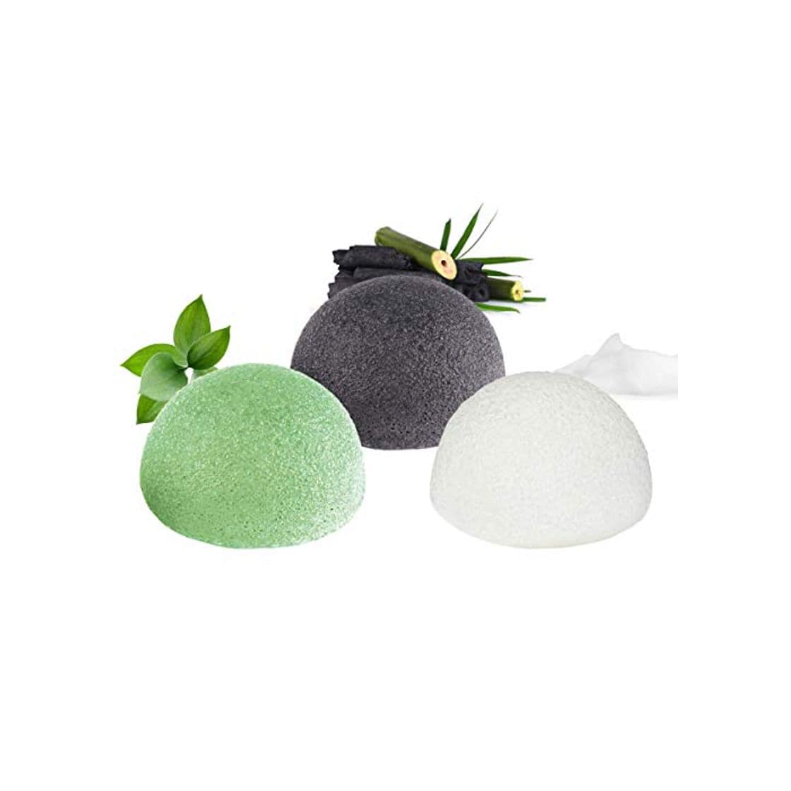 Belleza Esponja Konjac Facial 100% Naturales, Esponja Exfoliante Facial, Morpilot 3PCS Esponja Konjac