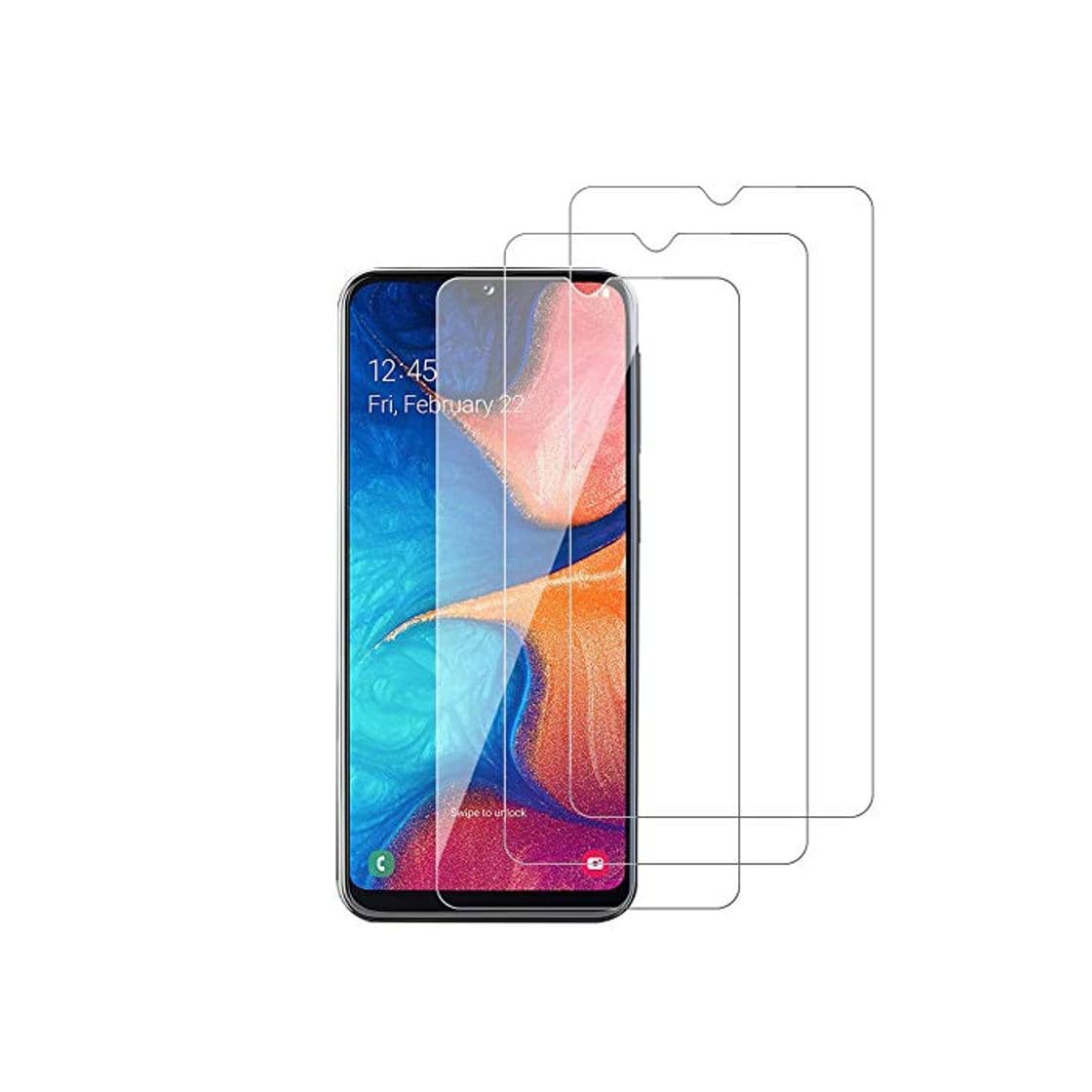 Product [3 Pack] Amonke Protector Pantalla para Samsung Galaxy A20 Cristal Templado