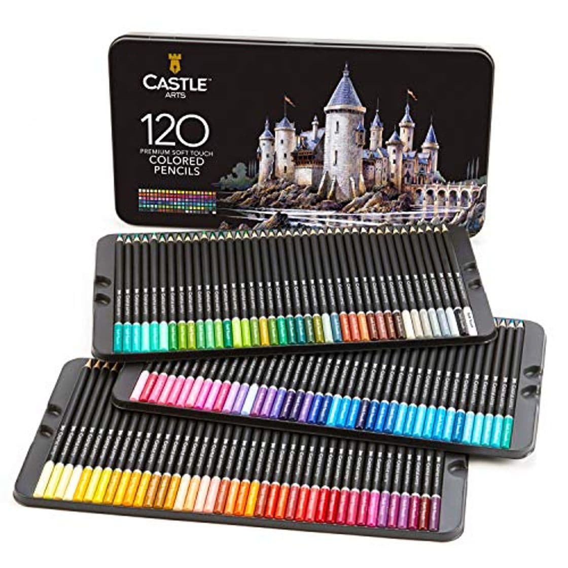 Product Castle Art Supplies 120 - Juego de lápices de colores