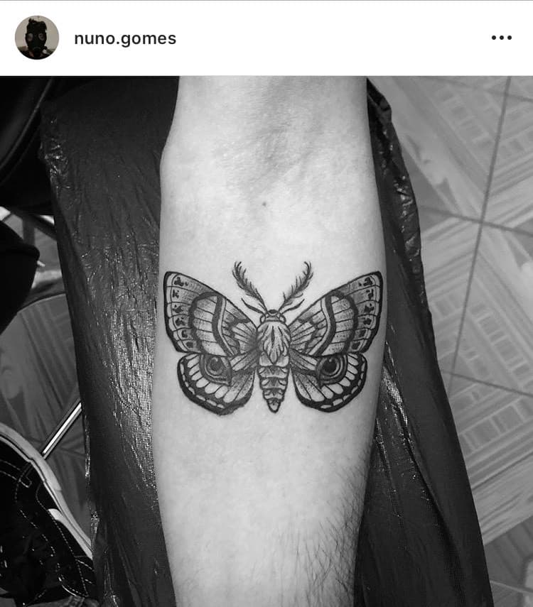 Moda Moth tattoo