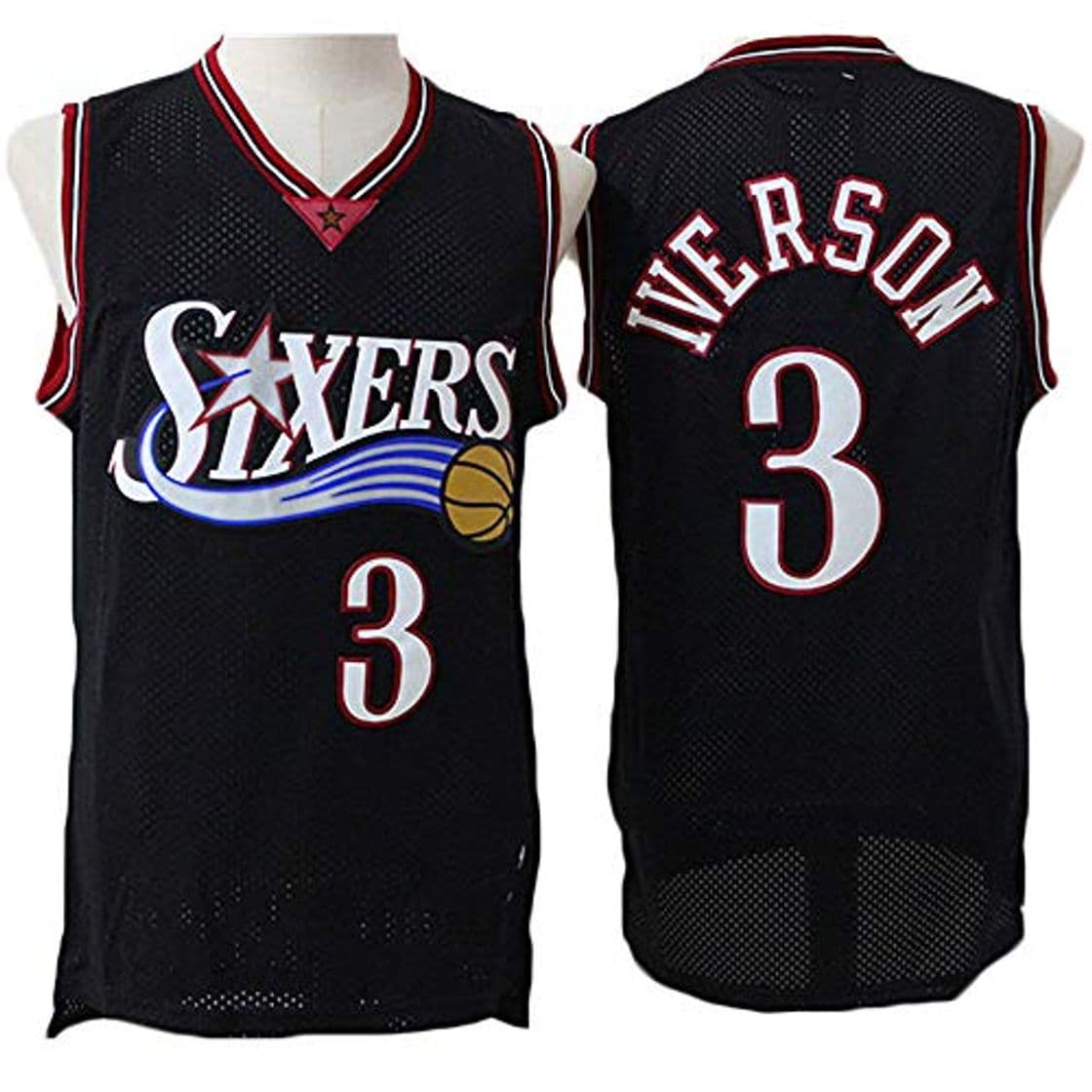 Producto LITBIT Baloncesto Masculino Jersey Philadelphia Sixers Allen Iverson # 3 Transpirable de