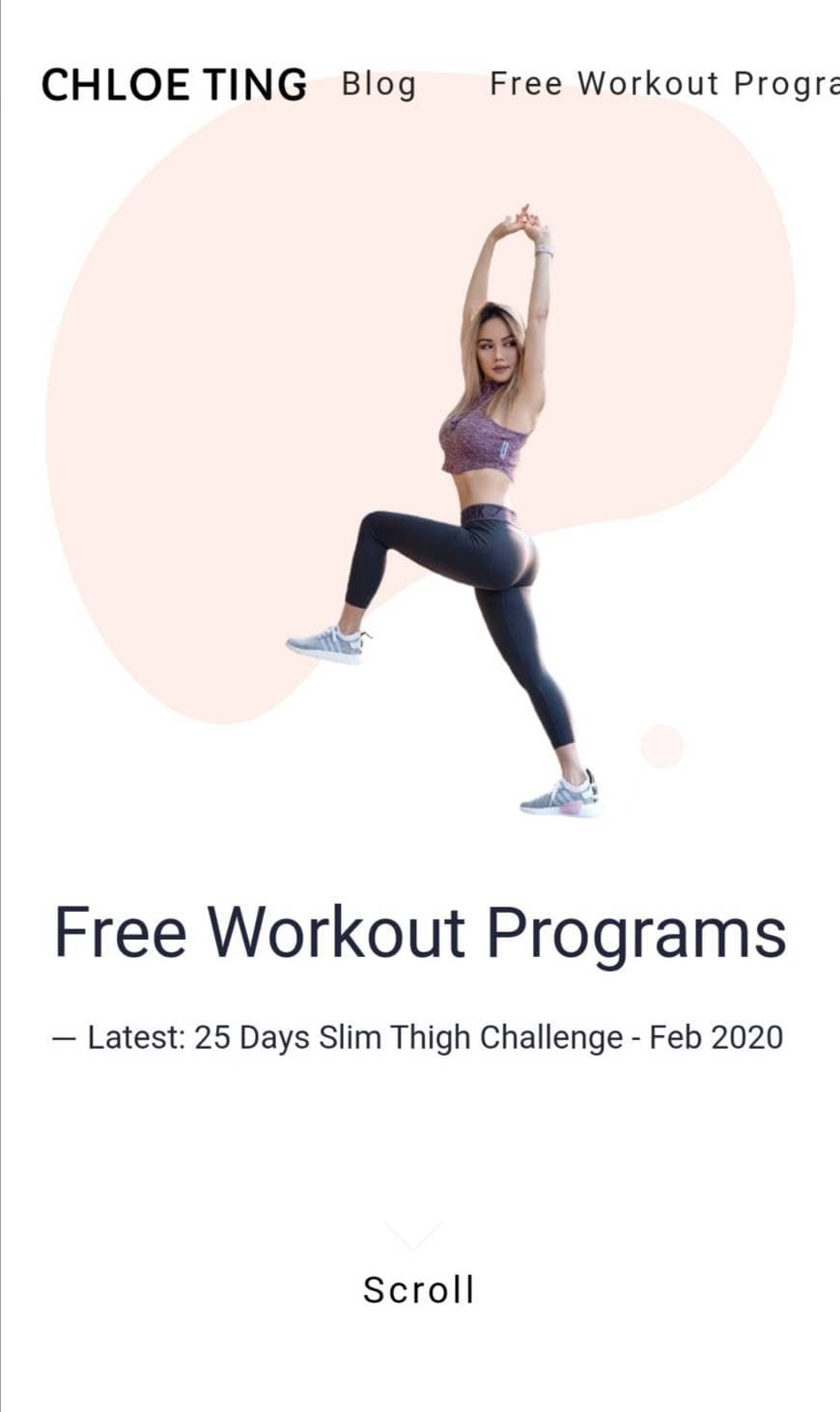 Moda Free Workout Programs - #ChloeTingChallenge