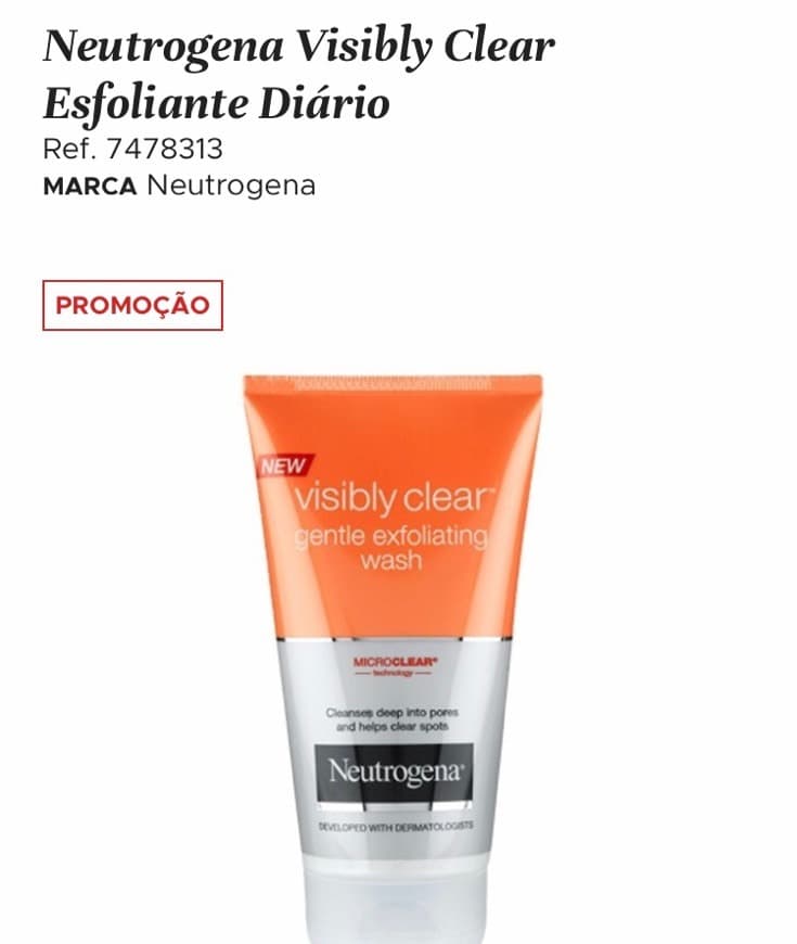 Producto Neutrogena- Esfoliante diário