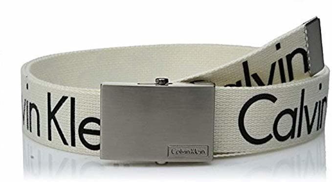 Moda Calvin Klein 3.5cm Adj.Belt Cinturón, Negro