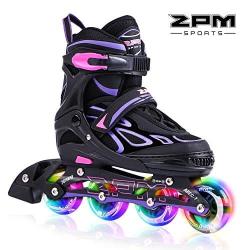 Product 2PM SPORTS Vinal Ajustable Iluminación Patines en línea para Hijo y Adolescentes