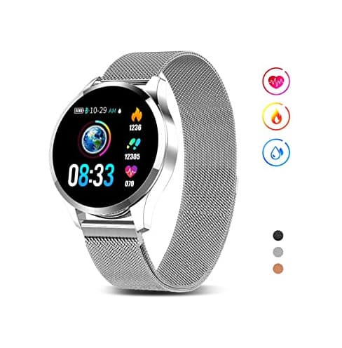 Fashion Smartwatch Fashion para Hombre Mujer Impermeable Reloj Inteligente Monitores de Actividad Fitness