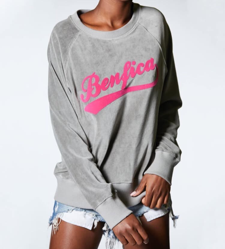 Fashion SWEAT CINZA E ROSA BENFICA