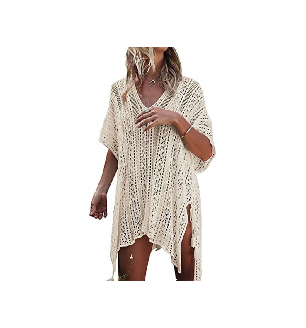 Producto UMIPUBO Mujer Ropa de Baño Crochet Vestido de Playa V Cuello Camisolas