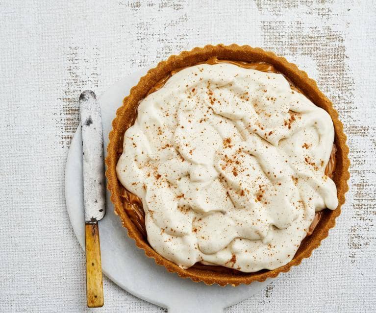 Moda Tarte banoffee com espuma de banana