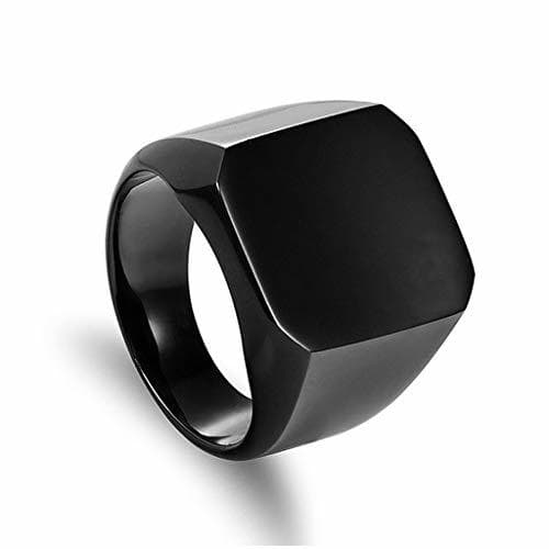 Place LDA Get Fresh Jz017 Titanium Steel Men's Domineering Ring – Black 9#