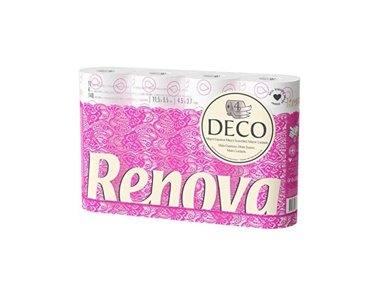 Beauty Renova Papel higiénico 4 Capas Blanco Decorado Perfumado