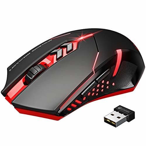 Electronic TOPELEK Ratón Gaming Inalámbrico Clic Silencioso 7 Botones USB portátil PC 2.4G