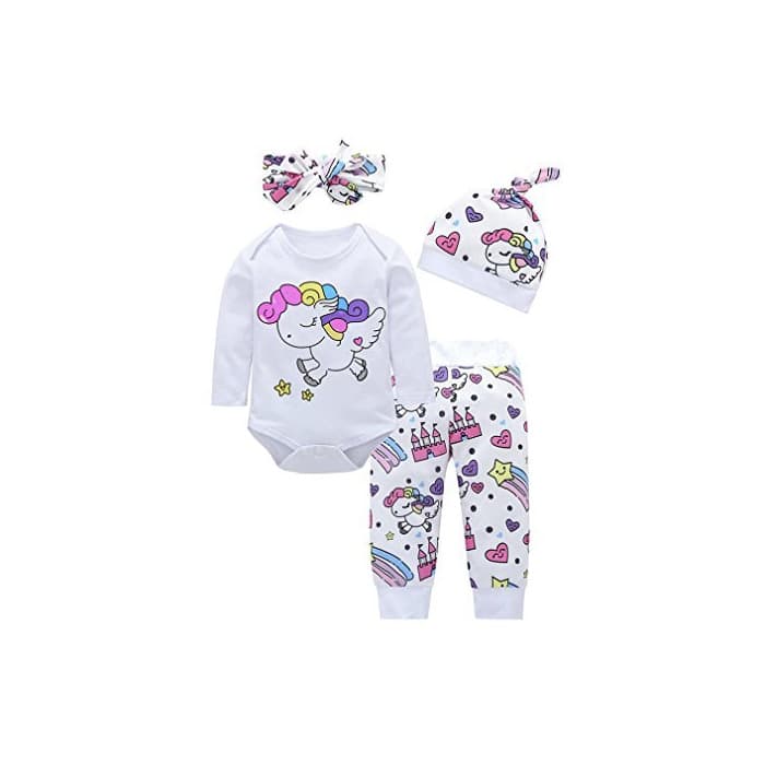 Moda K-youth Conjuntos Bebe Niña Navidad Estampado Animal Body Bebe Manga Larga Monos