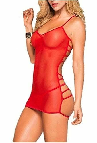 Moda Flydo Mujer Ropa Interior Sexy Vestido Halter Babydoll