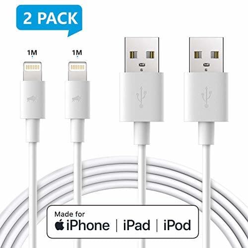 Electronic Amoner- Cable Lightning Cable Cargador iPhone-[Apple MFi Certificado]-Garantía de por Vida-Compatible con