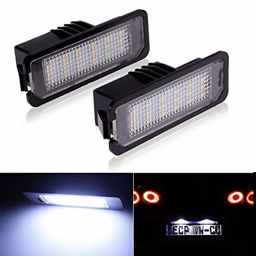 Place LITTOU 2 X Luz de Matricula 18 LED SMD LED traseras CanBus