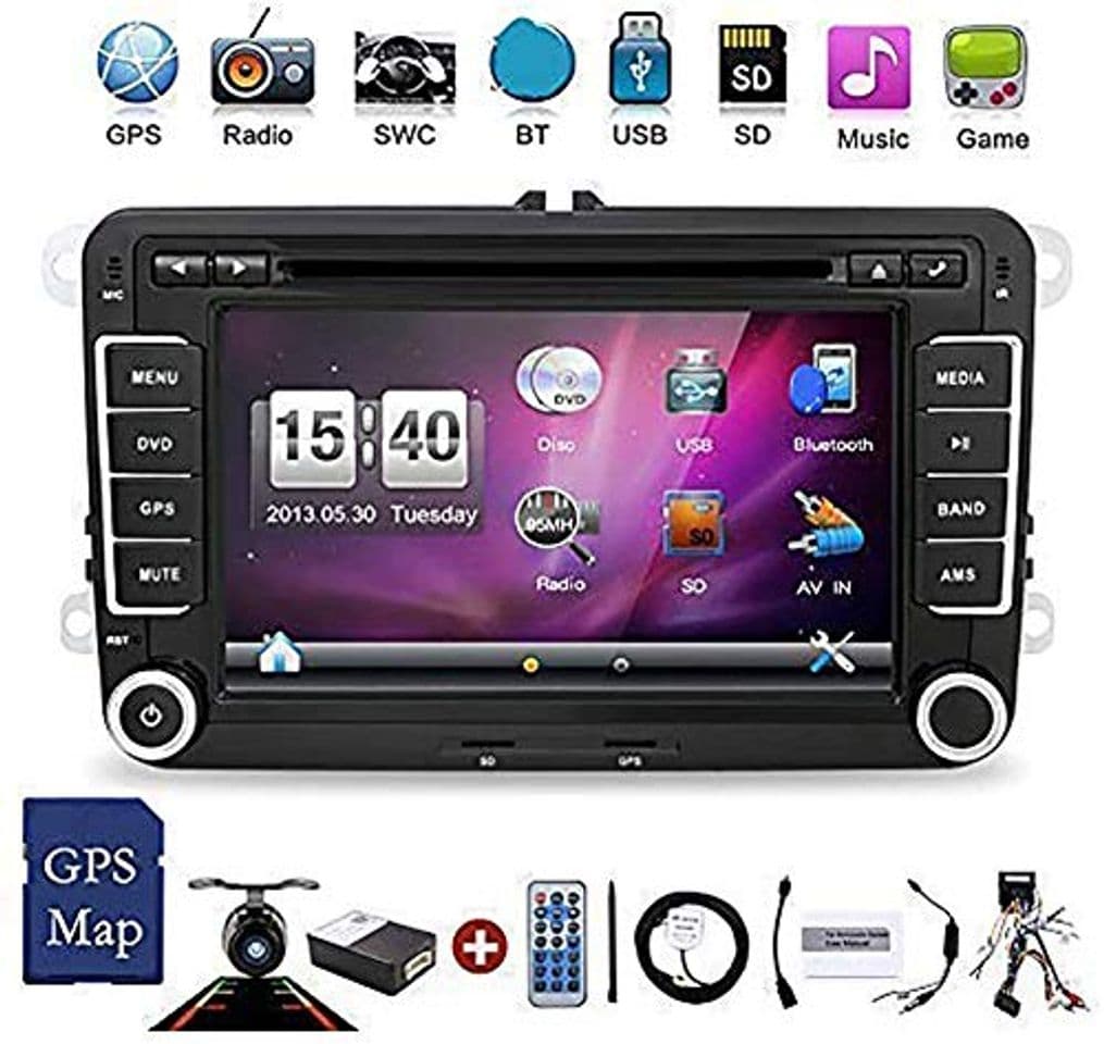 Product Autoradio 2 Din Car Stereo Navegacion Compatible para Volkswagen VW SEAT SKODA