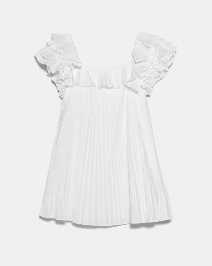 Product Pleated Dress with Ruffles