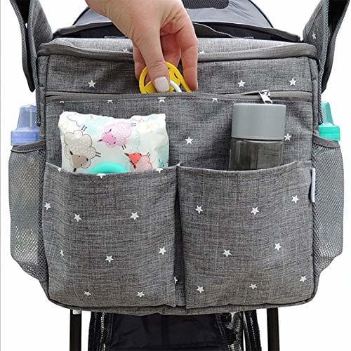 Product Bostar Bolsa de Carro para Bebe Bolsa Multifuncional de Gran Capacidad para