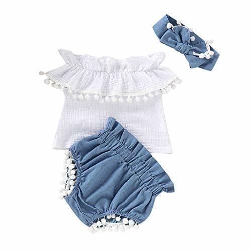 Product Fossen Verano Ropa Bebe Niña Monos de Volantes con Borla