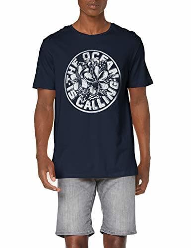 Fashion JACK & JONES Jorsunbaked tee SS Crew Neck TG Camiseta, Azul