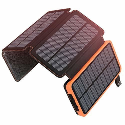 Electronic ADDTOP Cargador Solar 25000mAh Power Bank Portátil con 2 Ports 2.1A Output