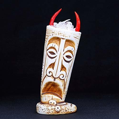 Lugar ZKGHJOKZ Tiki Tasse Coupe Bar Cerveza Slant Body Cup Hawaii Taza De