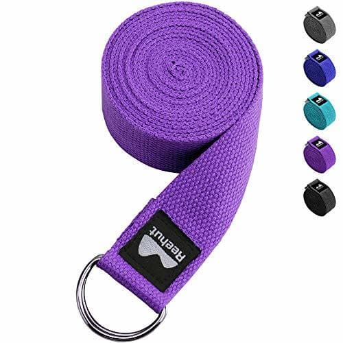 Product REEHUT Correa para Yoga - Cinturón con Hebilla Metal D-Anillos de Poliéster