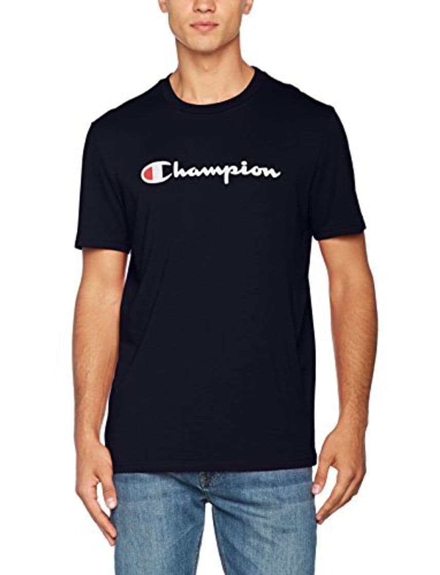 Product Champion Classic Logo para Hombre Camiseta, Azul