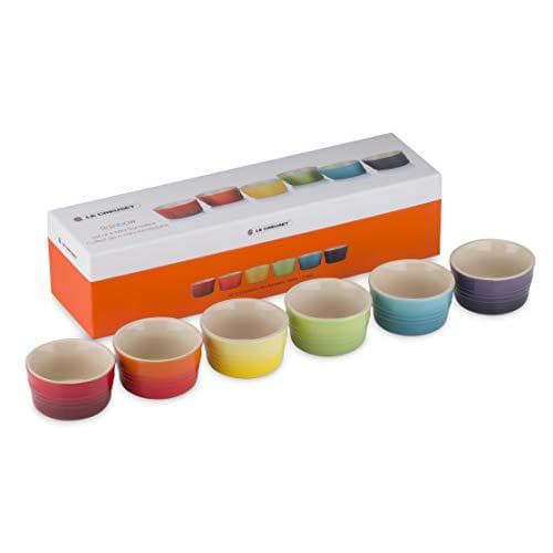 Home Le Creuset 91048200470010 Set de 6 mini ramequines arcoíris de cerámica de