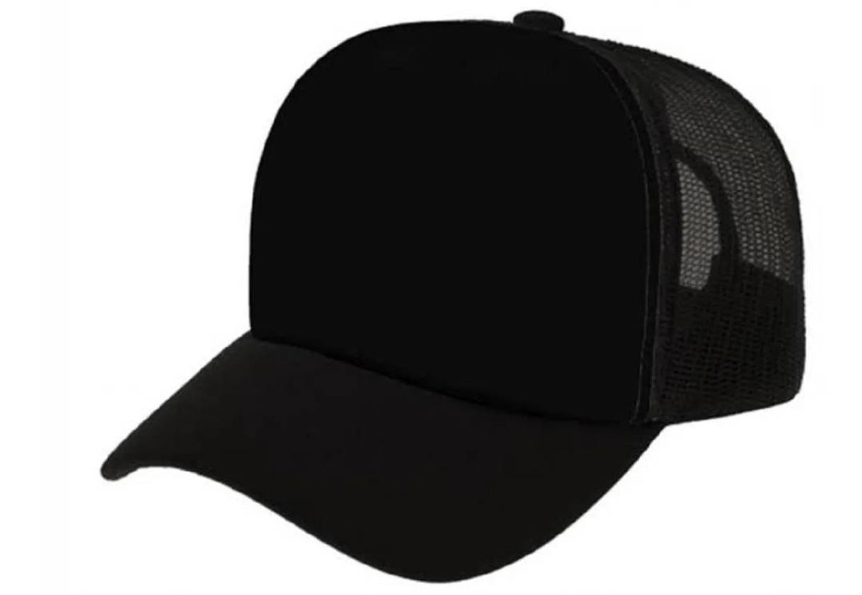 Fashion Boné Trucker Preto Liso Rendinha Aba Curva Barato Simples 