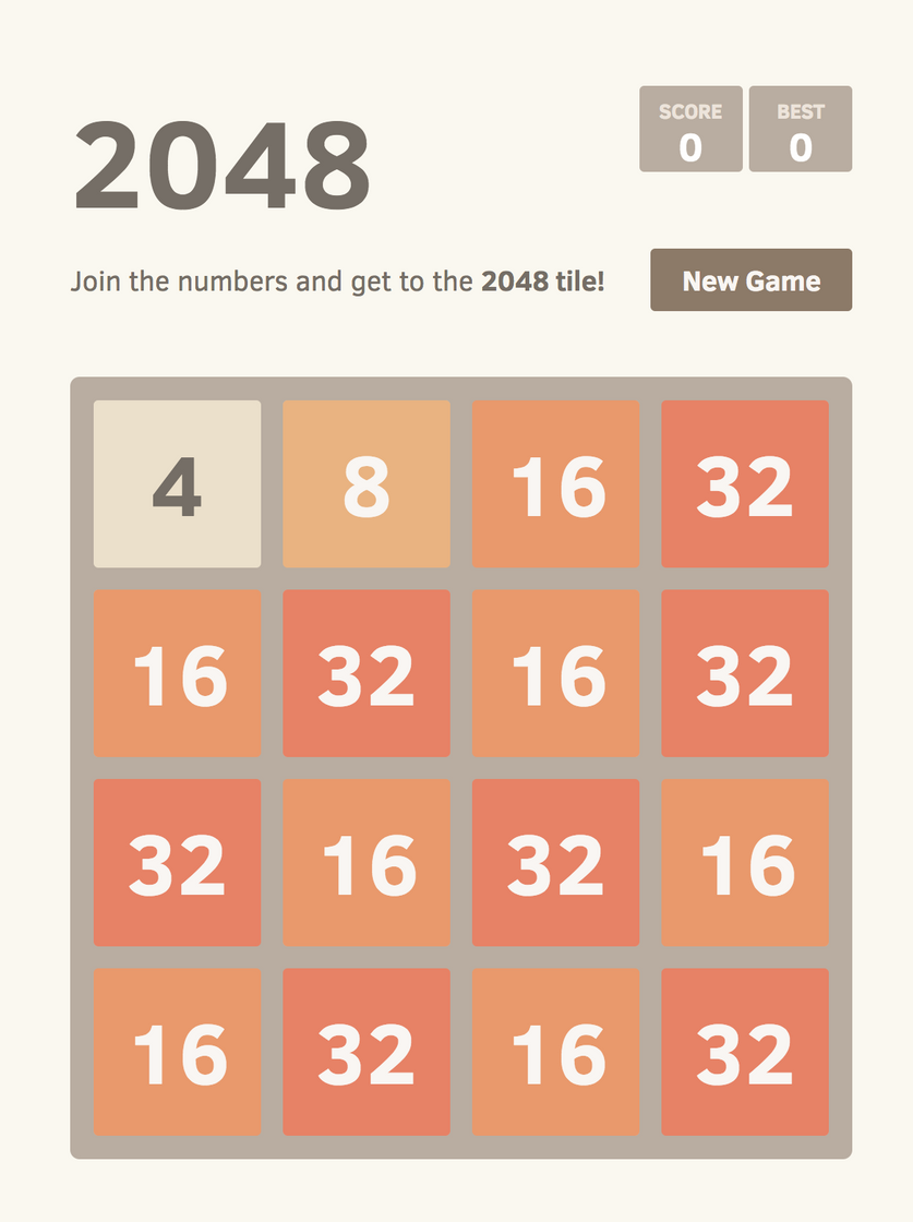 Electronic 2048