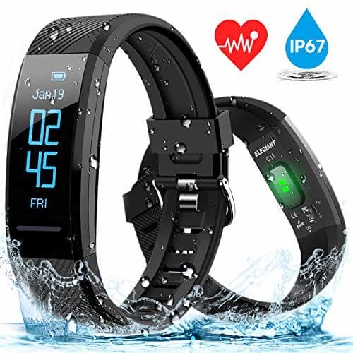 Electronic ELEGIANT Pulsera de Actividad Inteligente Reloj Deportivo IP67 para Hombre Mujer con