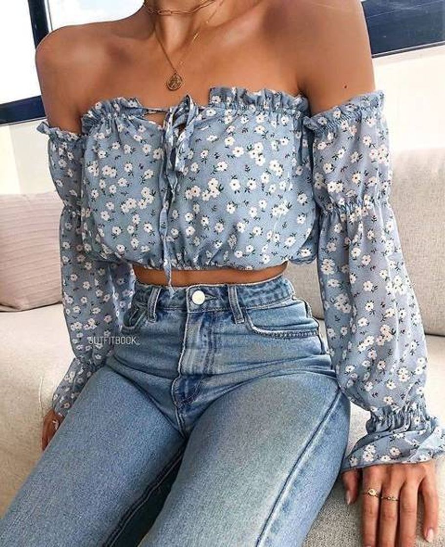 Moda Cropped floral verão moda jovem feminina