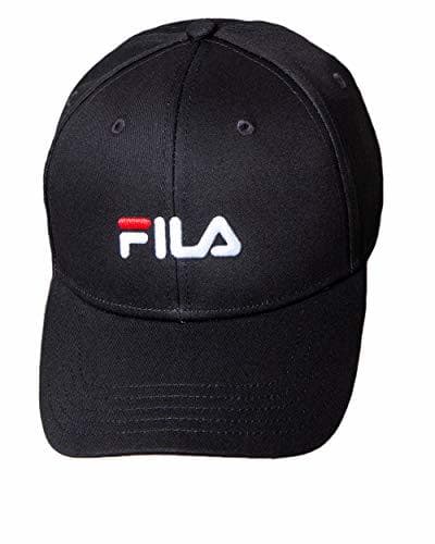 Place Gorra Fila 6 Panel Cap Strap Back Linear Logo Black