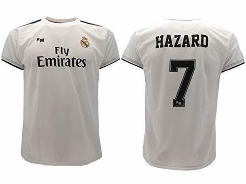 Lugar Real Madrid Camiseta de Fútbol Replica Oficial con Licencia Hazard Blanco número