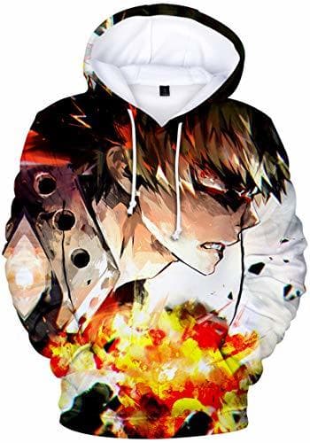 Fashion PANOZON Sudadera Hombre My Hero Academia Impresión 3D de Anime Japonés Uniforme