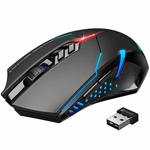 Electrónica TOPELEK Ratón Gaming Inalámbrico Clic Silencioso 7 Botones USB portátil PC 2.4G