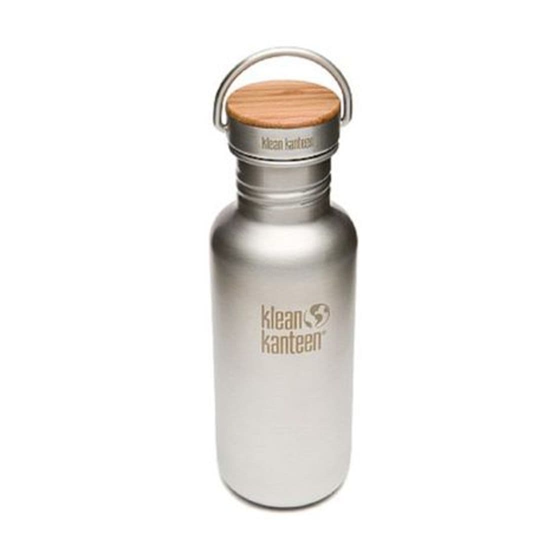 Fitness Klean Kanteen - Botella de Acero Inoxidable con tapón de bambú