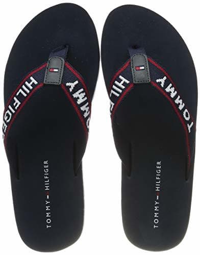 Place Tommy Hilfiger Sporty Flat Beach Sandal, Chanclas para Mujer, Azul