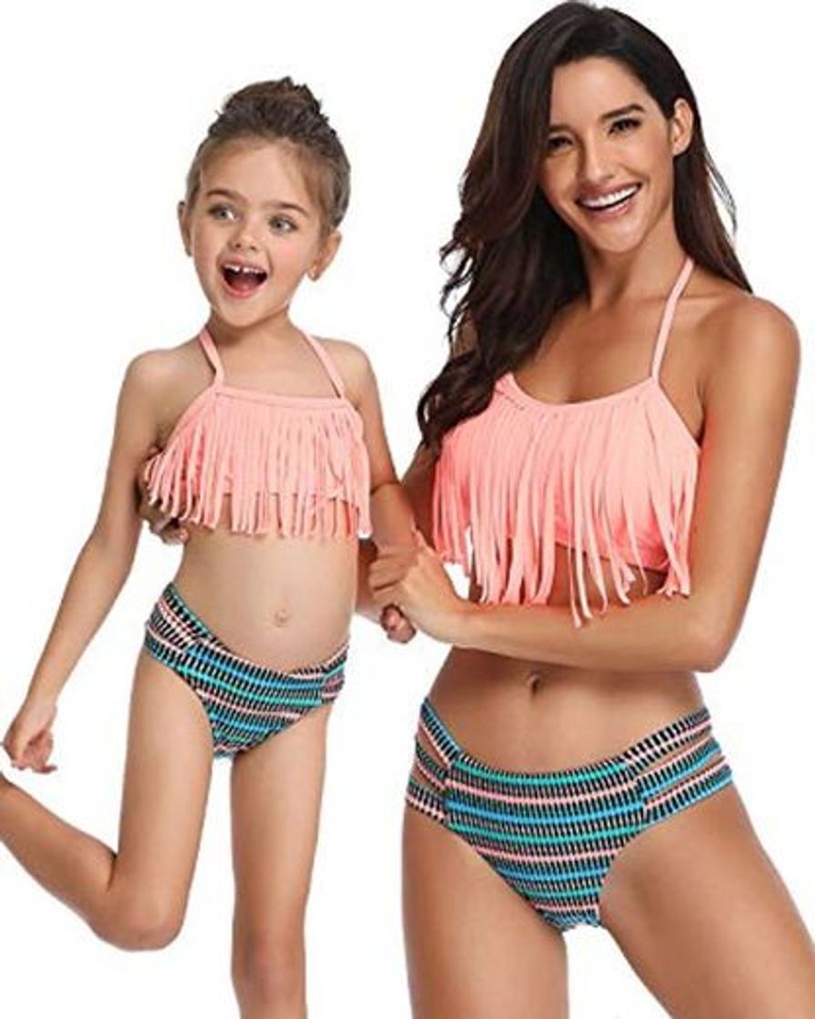 Producto Sixyotie Madre e Hija Bikinis Traje de baño Padre-Hijo Bikini Traje de