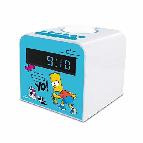 Electrónica Metronic 477443 Radio Despertador réveilleuse Bart Simpsons Azul niño