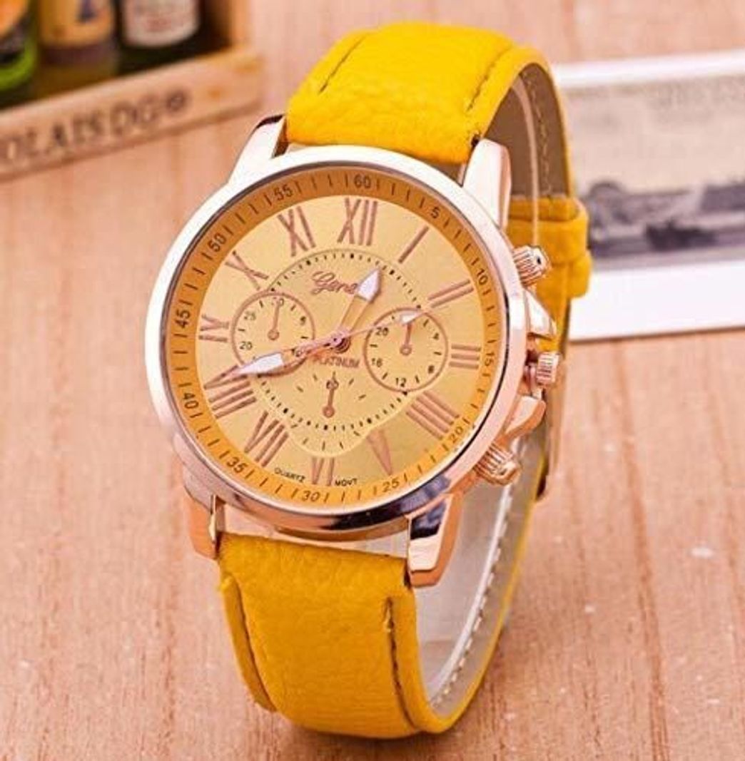 Producto Marca Cuero Reloj de Cuarzo Mujeres Hombres señoras Moda Pulsera Relojes de