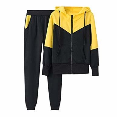 Place Aibrou Chándal Deportivo para Mujer 2 Piezas,Chándal de Ocio Casual Otoño Invierno,Ropa